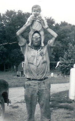 #60=Elliott on Russell's head, Summer 1954